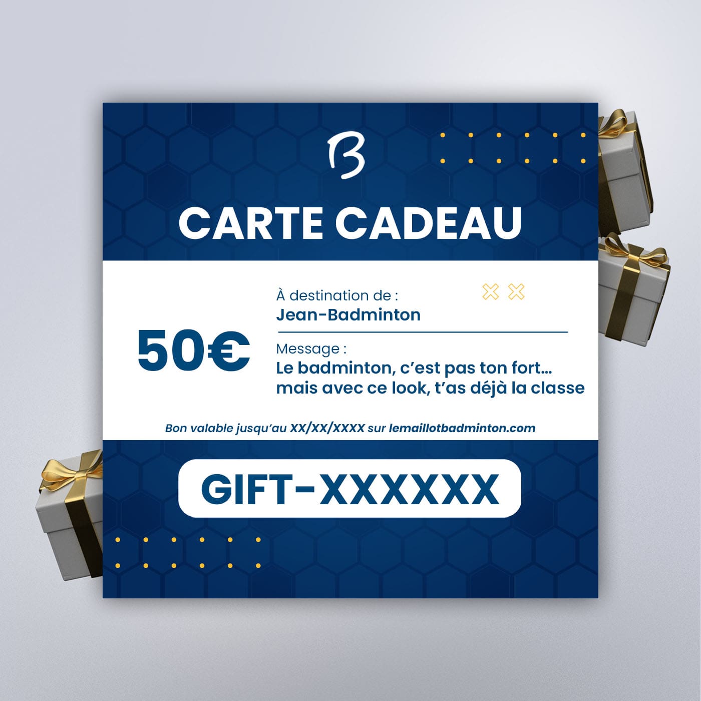bon cadeau badminton de 50€