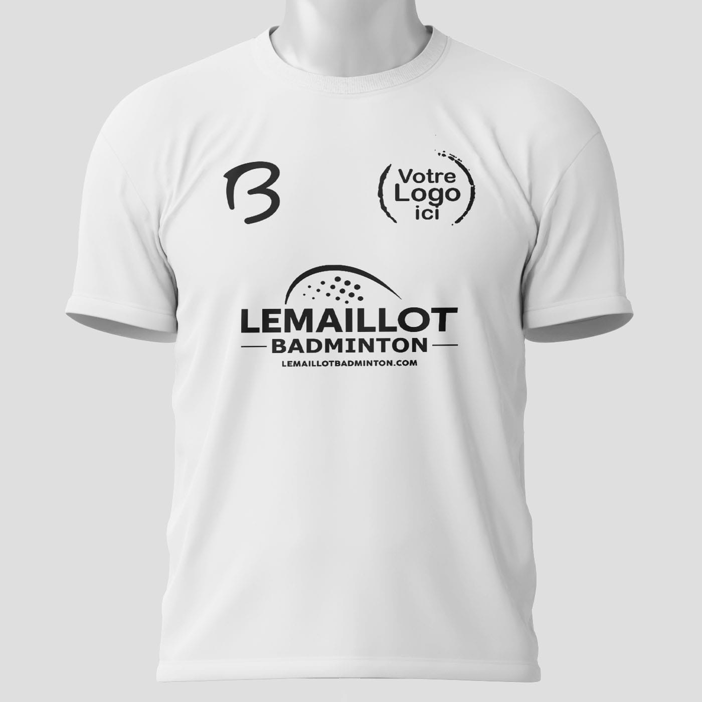 Maillot Badminton Compétition blanc - face avant