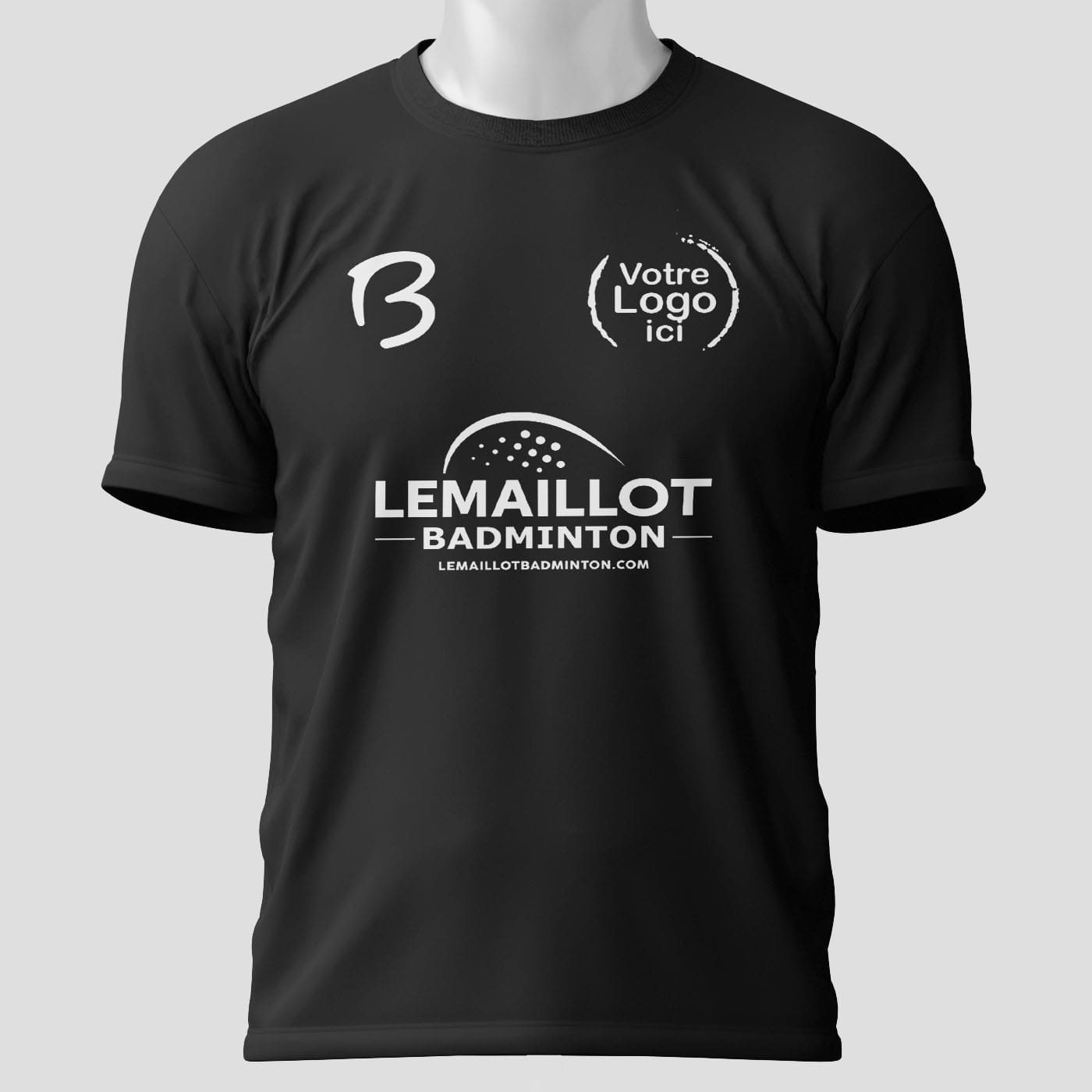 Maillot Badminton Compétition noir - face avant