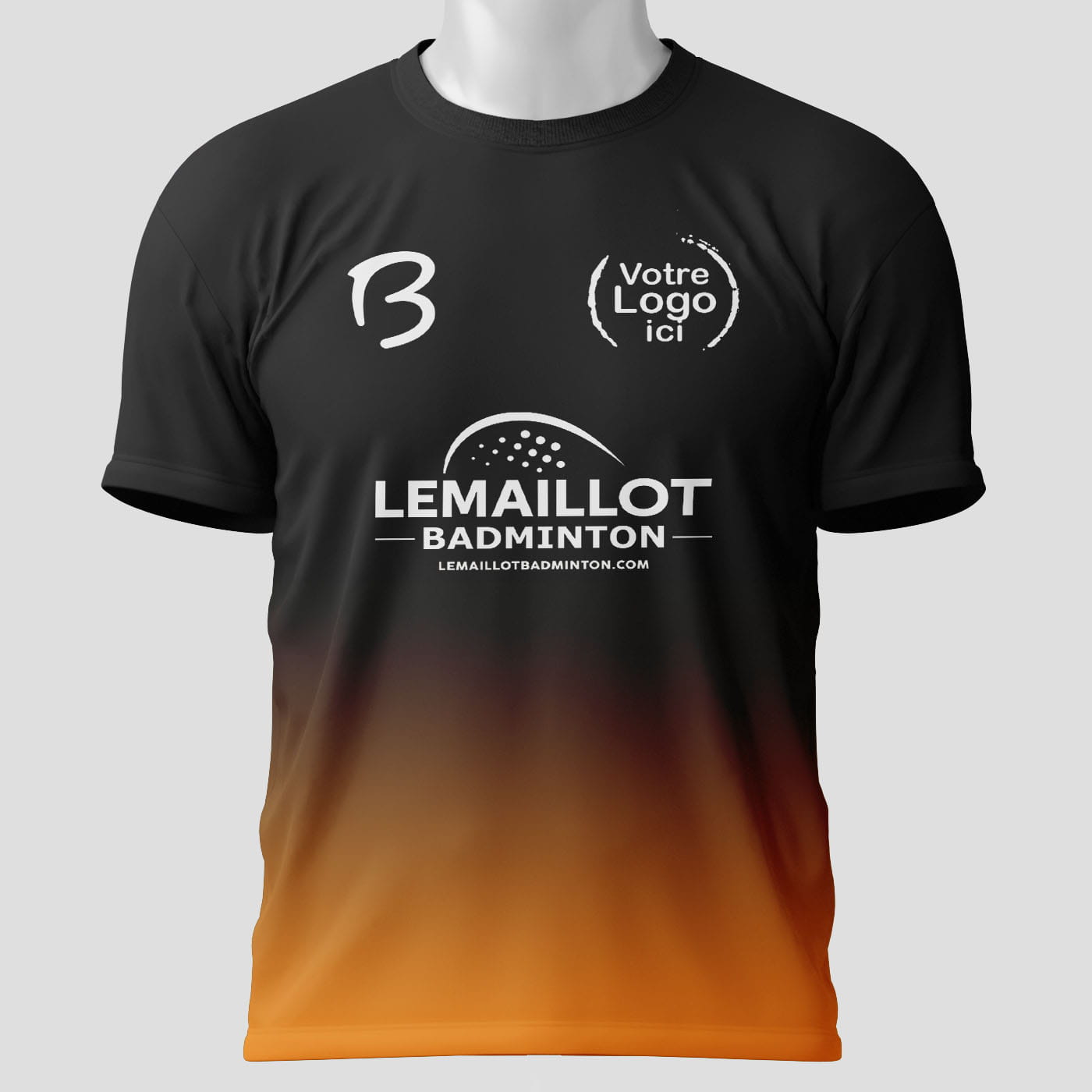 Maillot Badminton Compétition orange - face avant