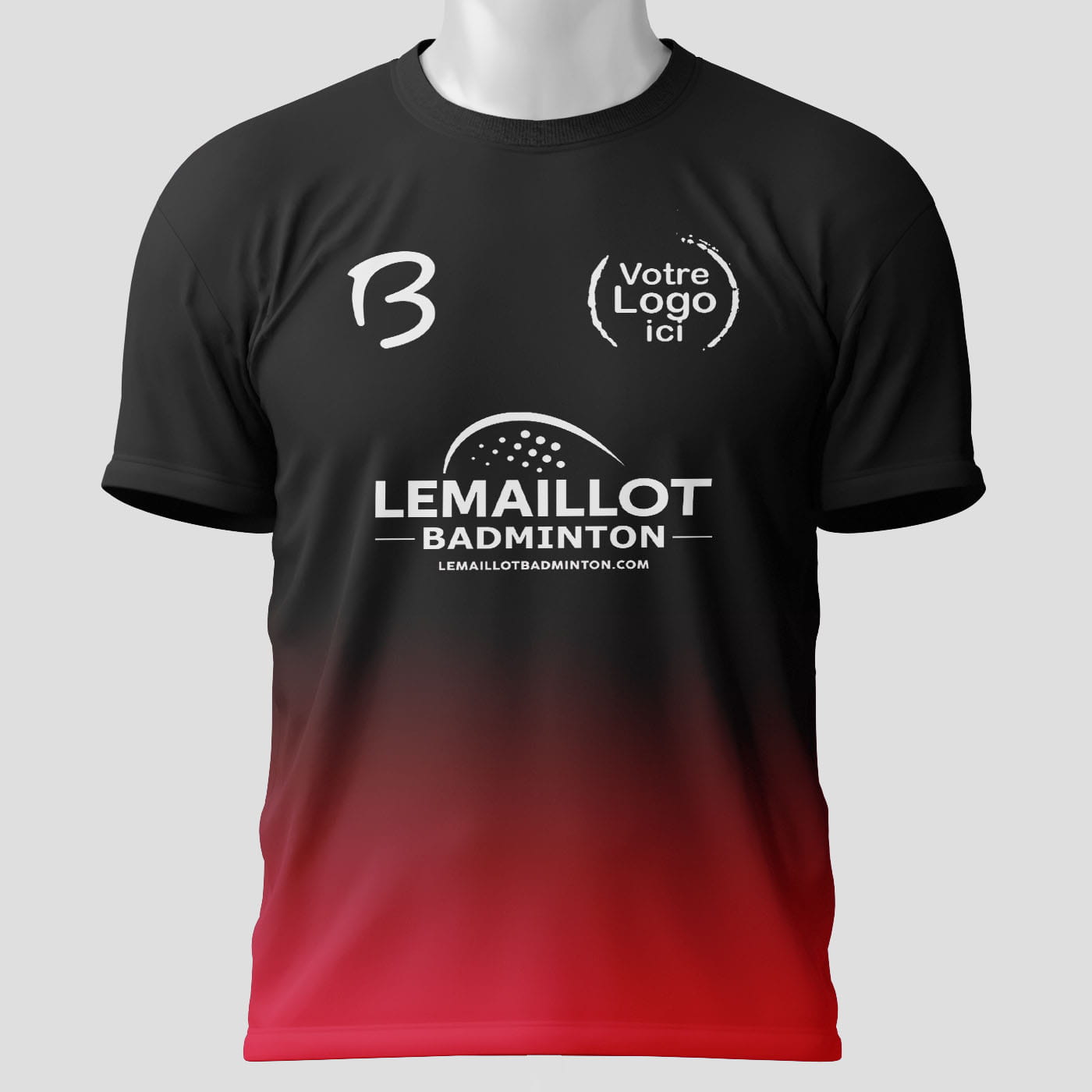 Maillot Badminton Compétition rouge - face avant