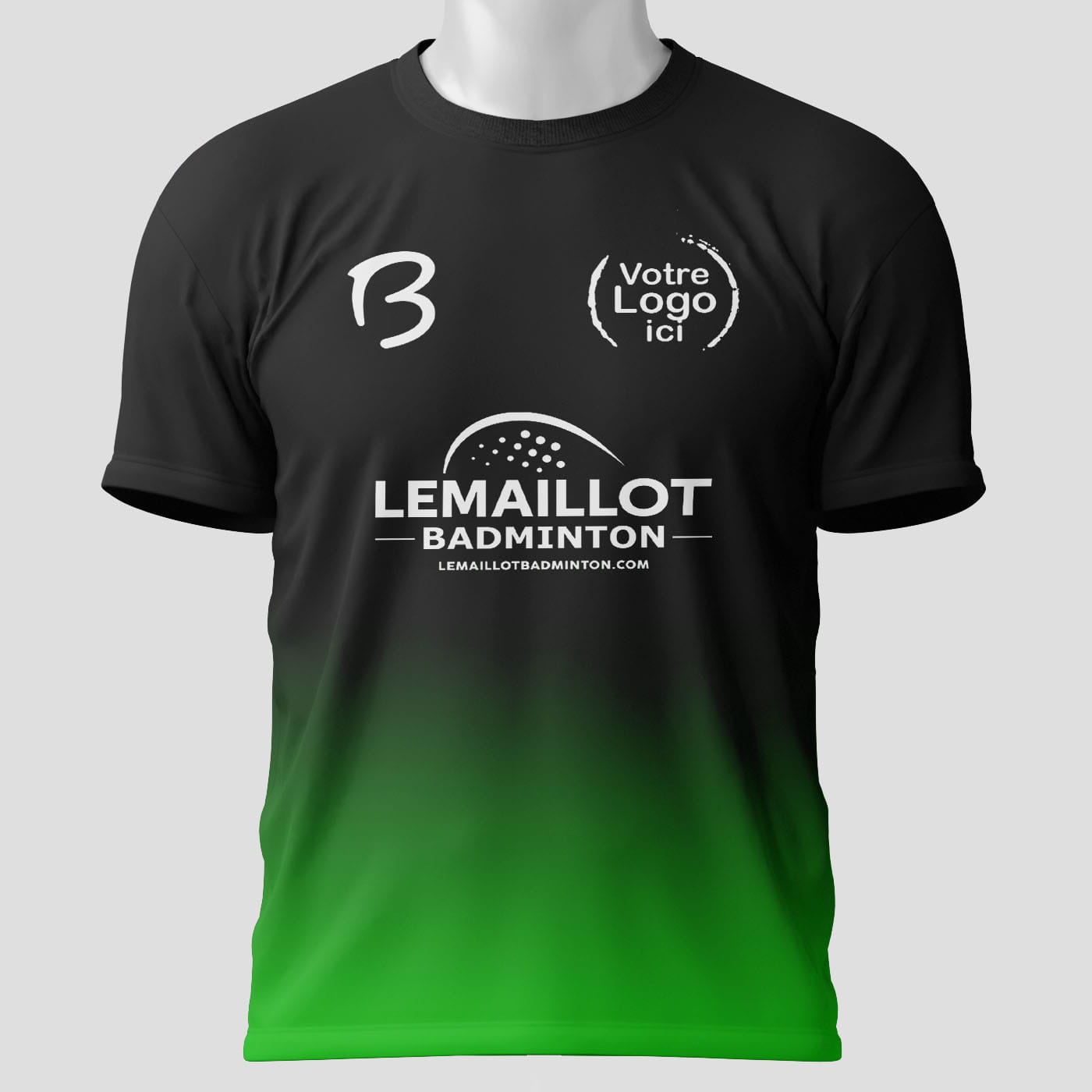 Maillot Badminton Compétition vert - face avant