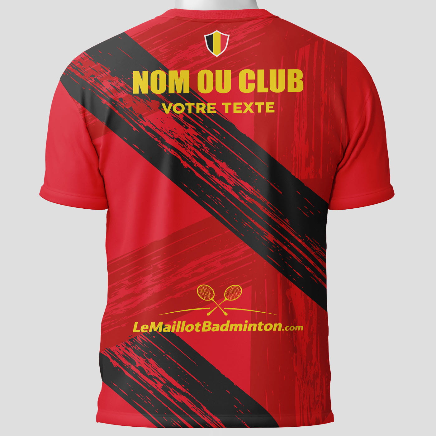 Maillot Badminton Belgique - face arrière