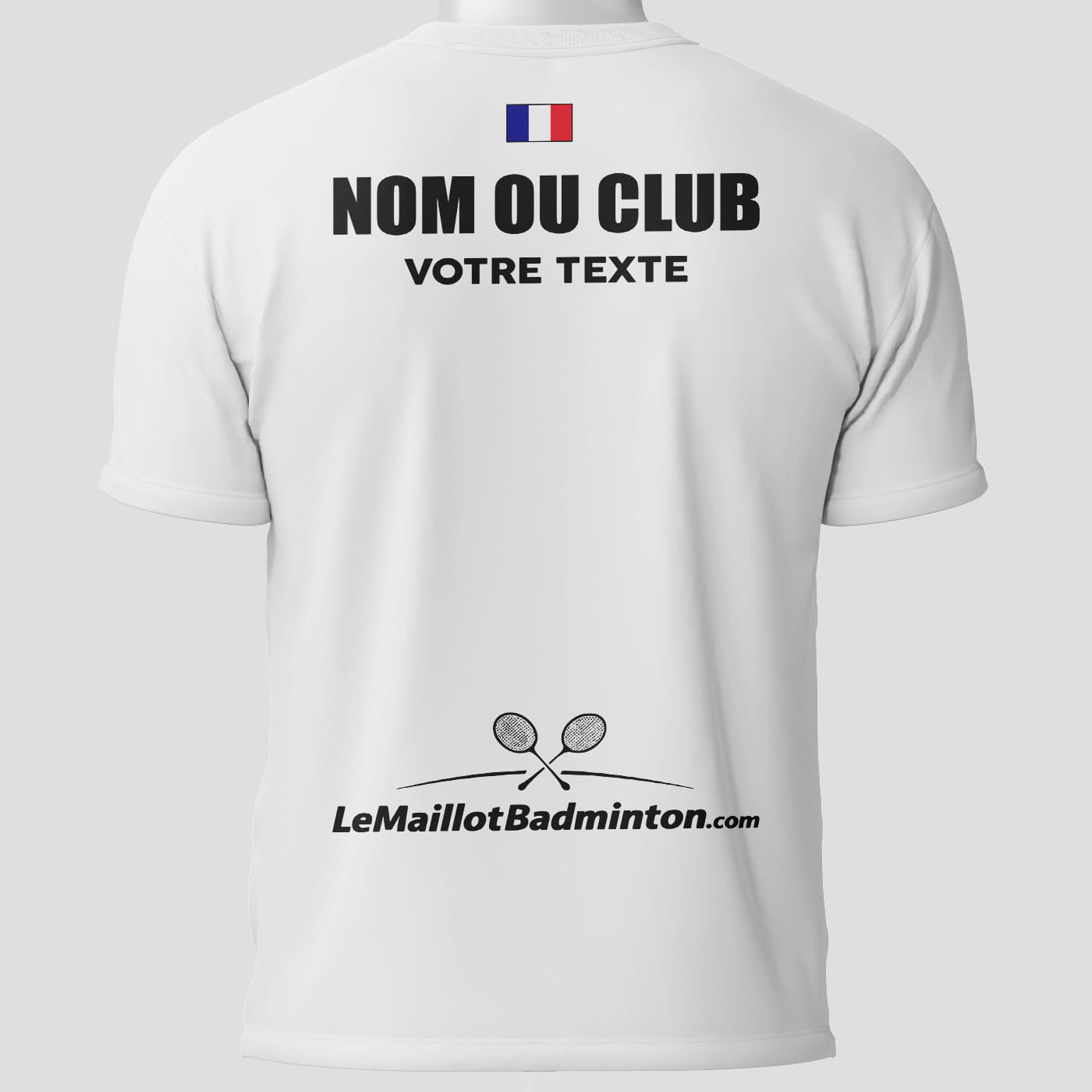 Maillot Badminton Blanc - face arrière