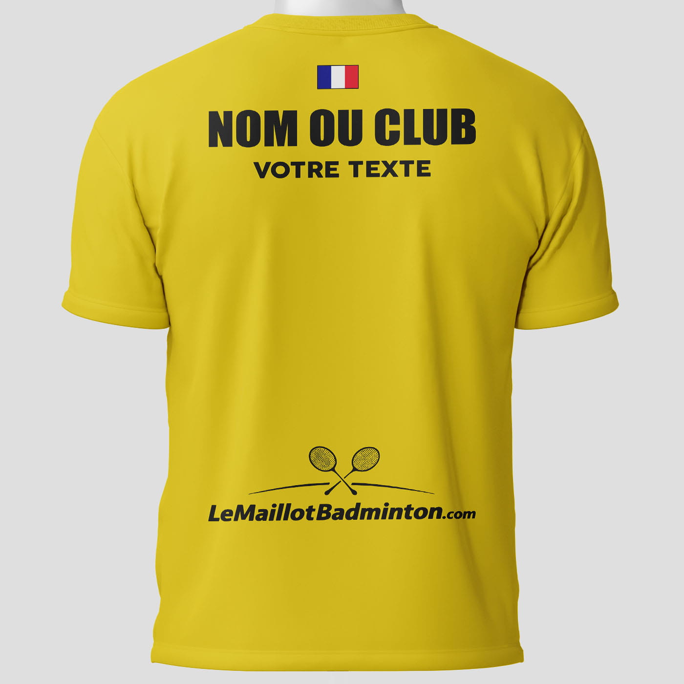 Maillot Badminton Jaune - face arrière