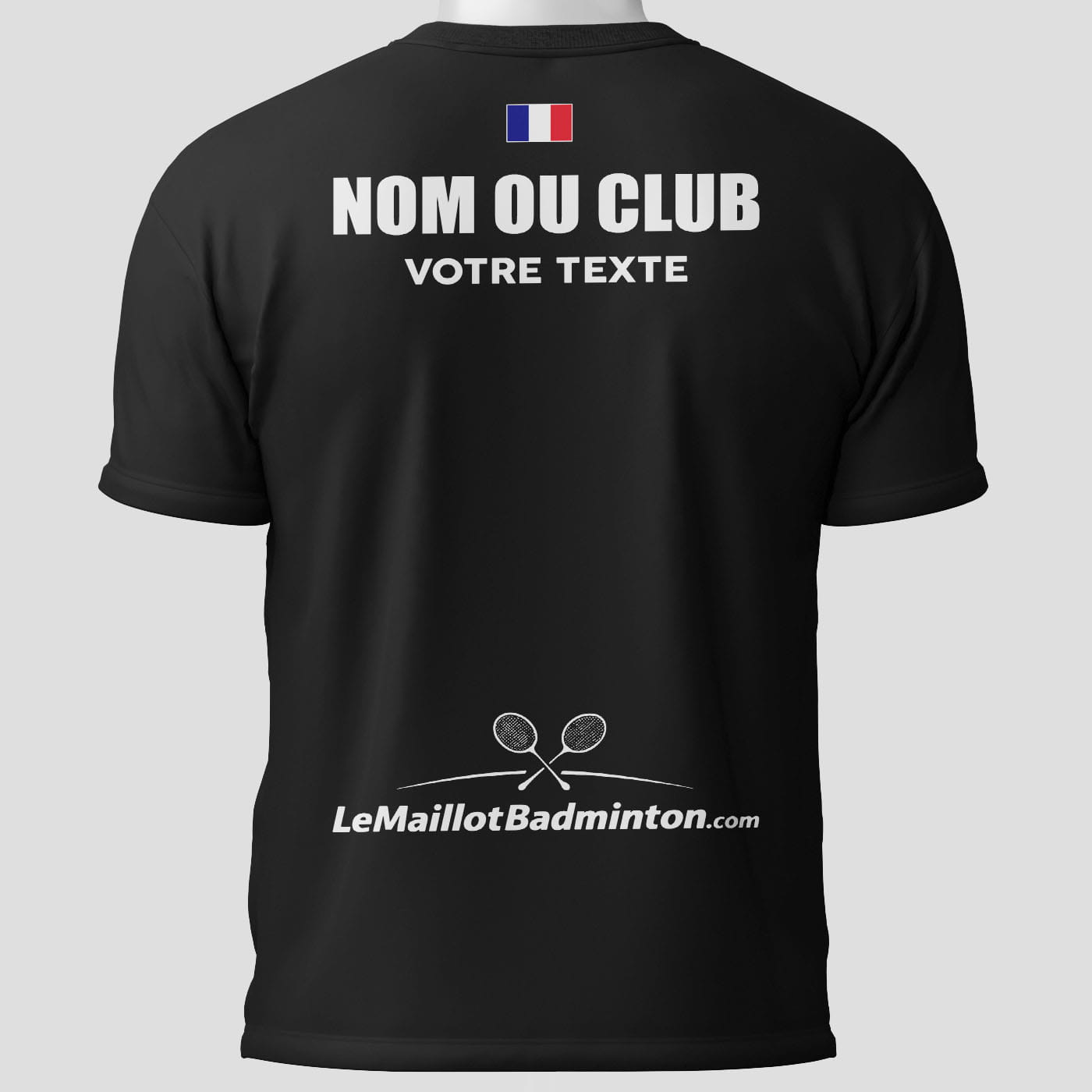 Maillot Badminton Noir - face arrière