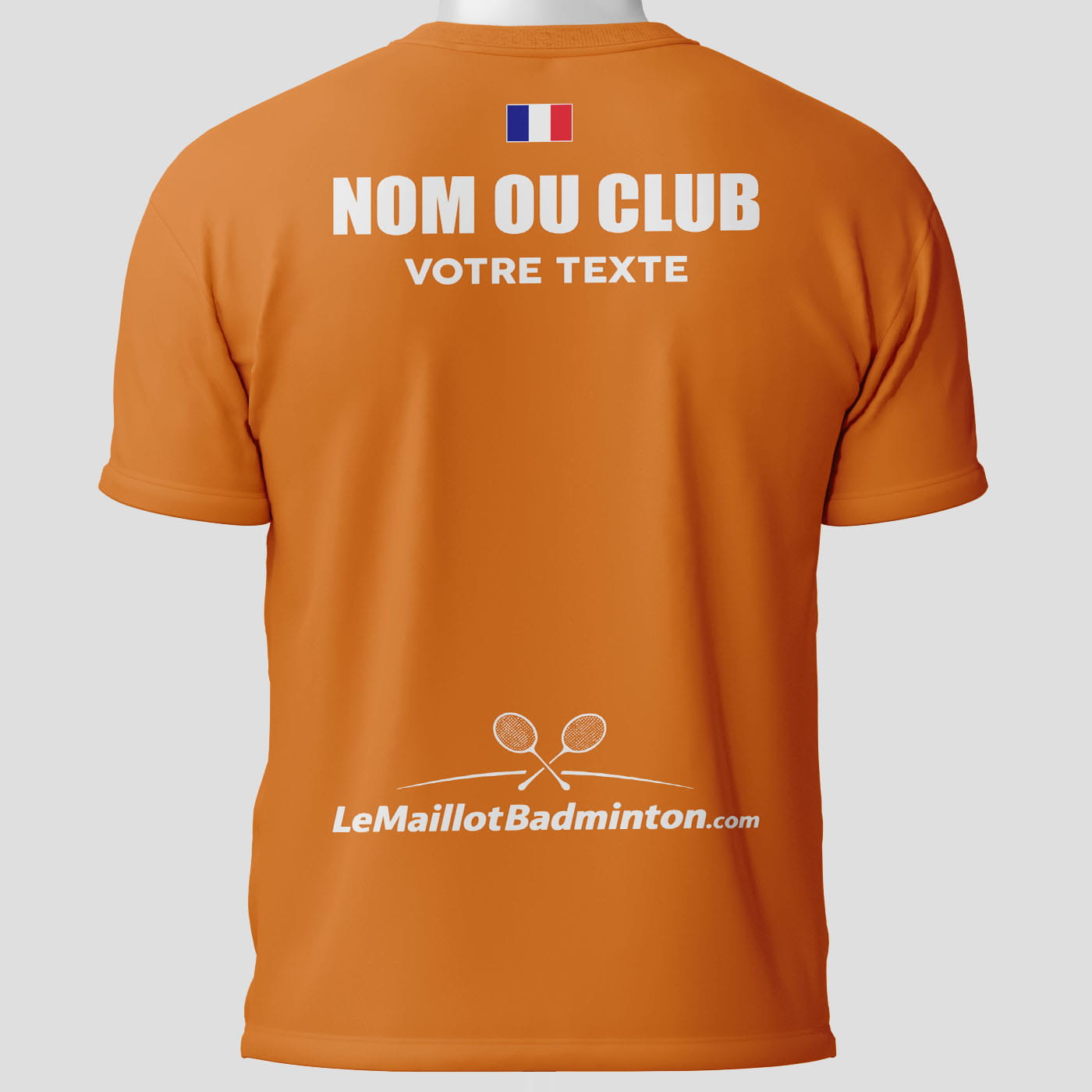 Maillot Badminton Orange - face arrière