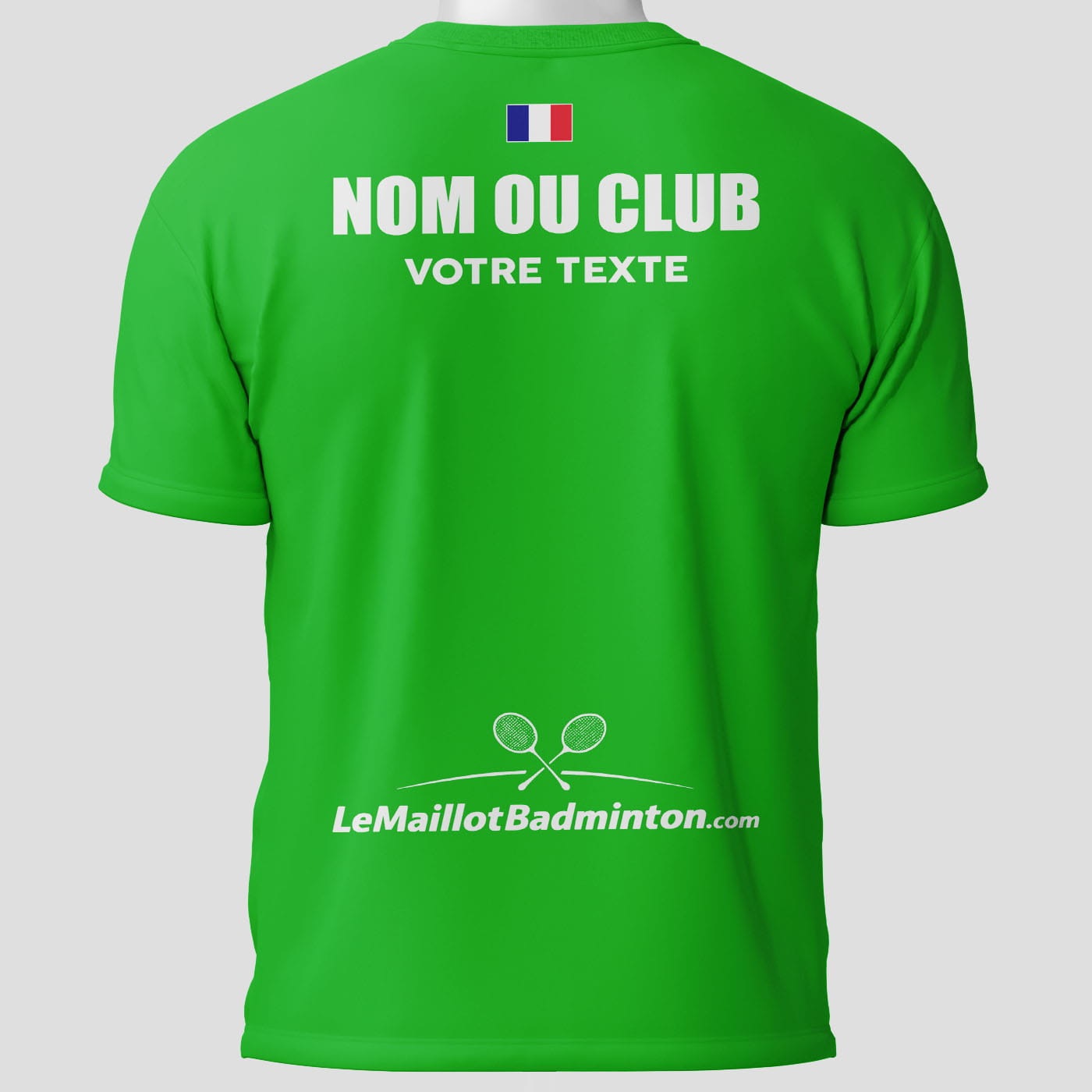Maillot Badminton Vert - face arrière